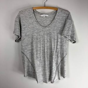 Trina Turk Cotton Scoop Neck Gray Tee Shirt 934